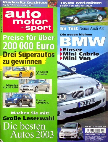 Deckblatt Auto Motor und Sport (22/2002)
